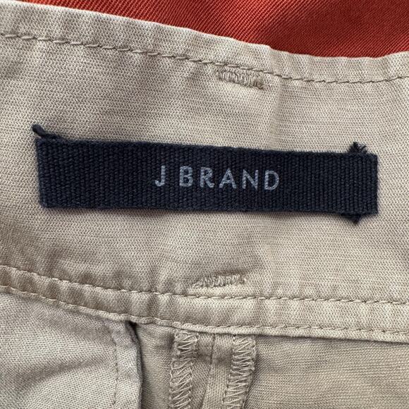 J Brand Pants Womens 27 Olive High Rise Pleated Tapered Linen Blend Pockets - Picture 5 of 12